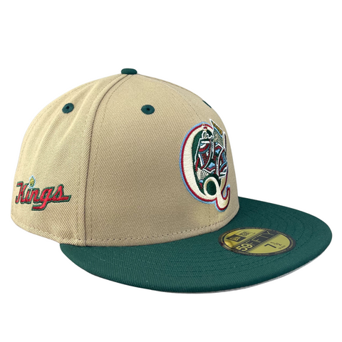 59FIFTY Queens Kings Camel/Green/Gray Kings Patch