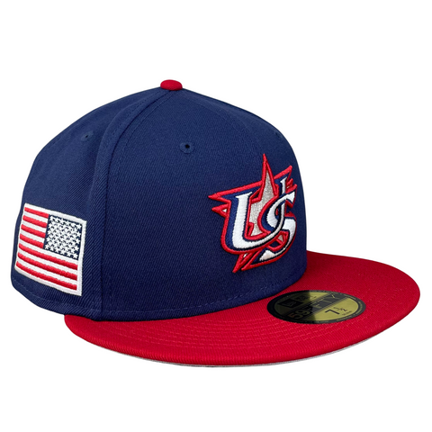 59FIFTY Team USA Navy/Red/Gray American Flag Patch