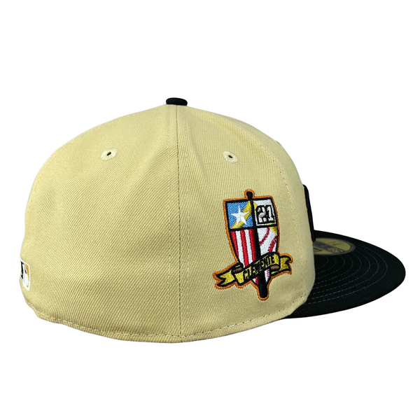 Pittsburgh Pirates New Era Crest 9FIFTY Snapback Hat - White/Gold