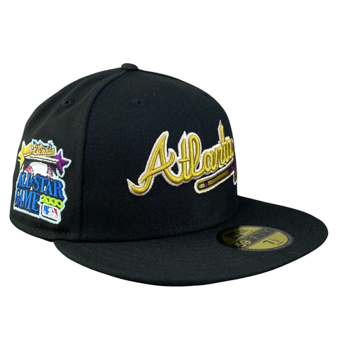 Atlanta Braves Black with Gray UV 2000 All Star Game Sidepatch 5950 Fitted Hat