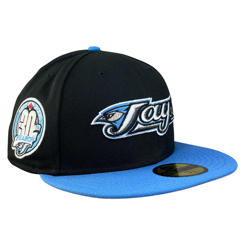 Toronto Blue Jays Black/Blue with Gray UV 30 Seasons Sidepatch 5950 Fitted Hat