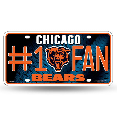 Chicago Bears #1 Fan License Plate