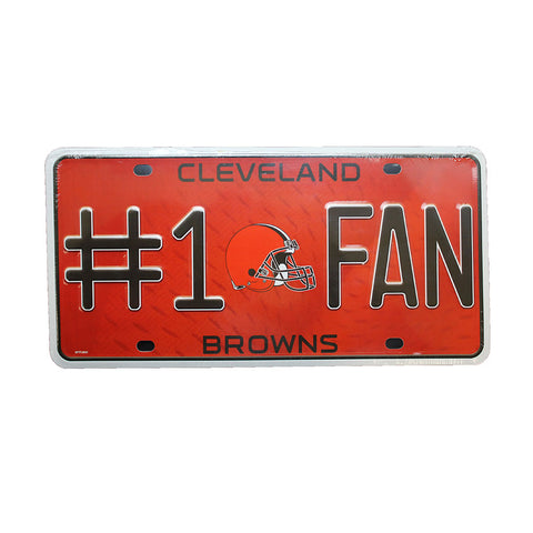 Cleveland Browns #1 Fan License Plate