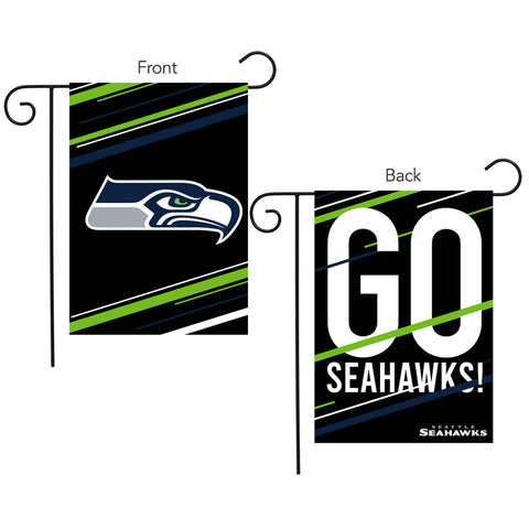 Seattle Seahawks Slogan Double Sided Garden Flag
