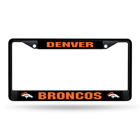 Denver Broncos Chrome License Frame BLK