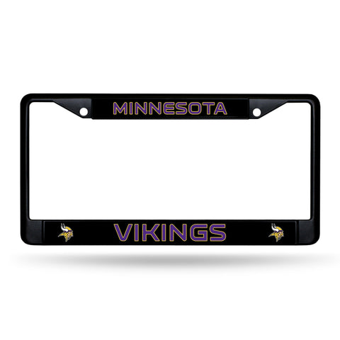 Minnesota Vikings Chrome License Frame BLK