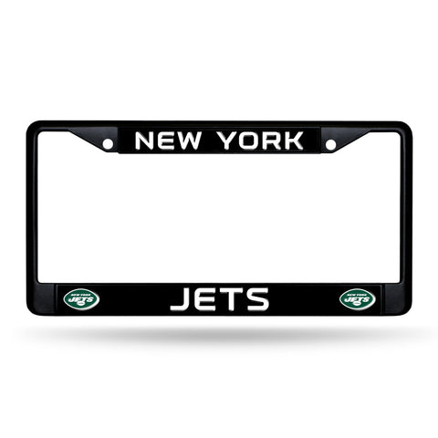 New York Jets Chrome License Frame BLK