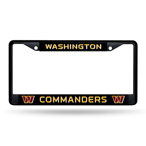 Washington Commanders Black Chrome License Frame