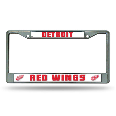 Detroit Red Wings Chrome License Frame S