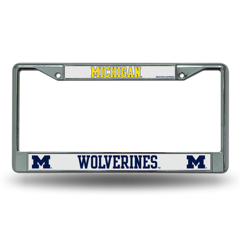 Michigan Wolverines Chrome License Frame S