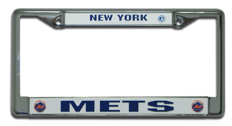 New York Mets Chrome License Plate Frame