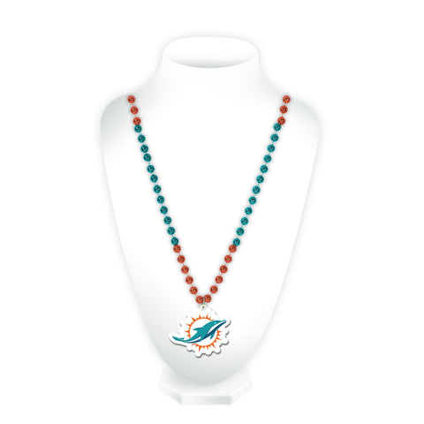 Miami Dolphins Sport Beads With Medallion