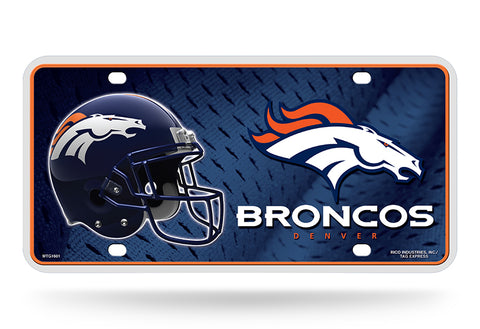 Denver Broncos Metal Logo License Plate
