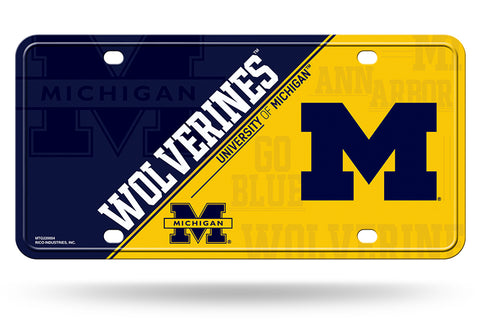 Michigan Wolverines Metal Logo License Plate