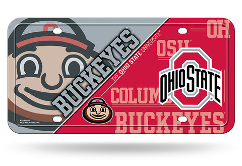 Ohio State Buckeyes Metal Logo License Plate