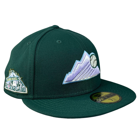 Colorado Rockies Pine Green with Lavender UV 1998 All Star Game Sidepatch 5950 Fitted Hat