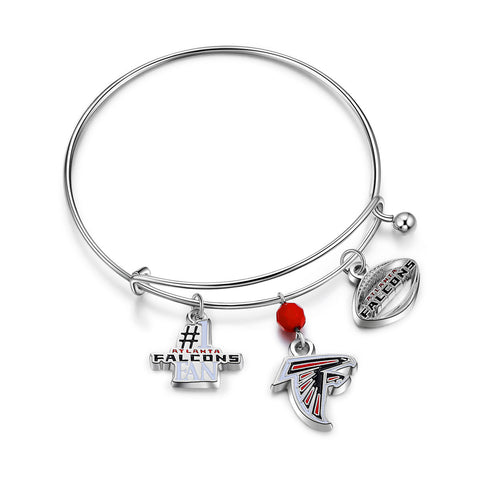Atlanta Falcons NFL 3 Charm Bracelet