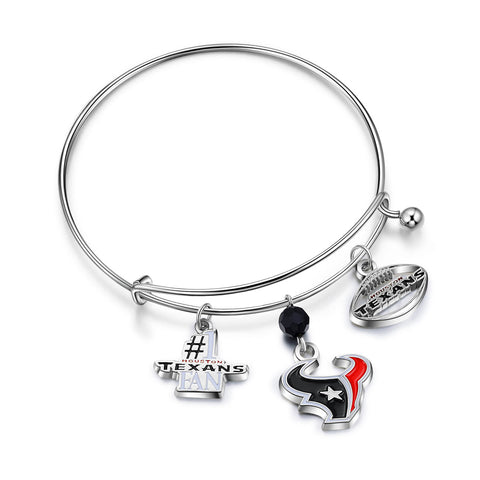 Houston Texans NFL 3 Charm Bracelet