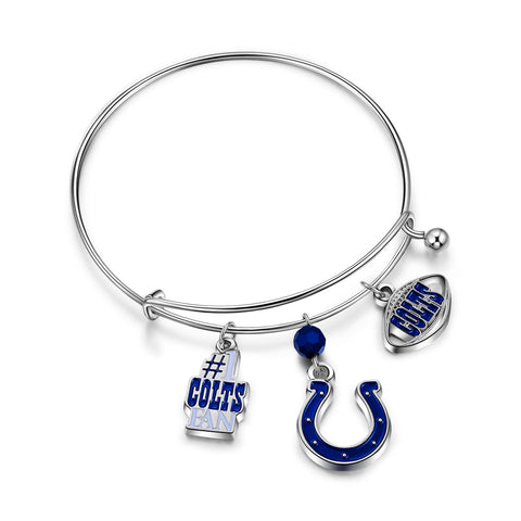 Indianapolis Colts NFL 3 Charm Bracelet