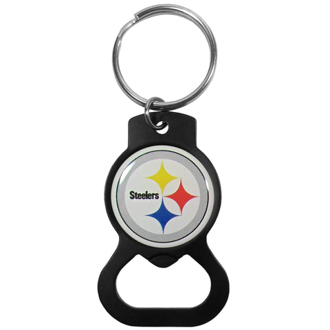 Pittsburgh Steelers Bottle Opener Key Chain - Black