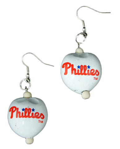 Philadelphia Phillies Kukui Nuts J-Hook Earrings