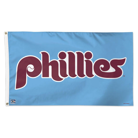Philadelphia Phillies Retro 3' x 5' Deluxe House Flag - Powder Blue