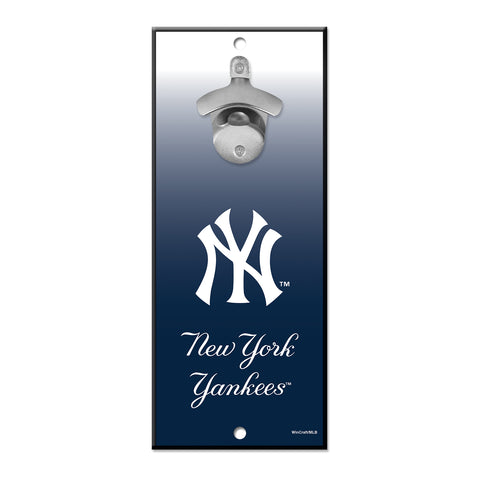 New York Yankees 5" x 11" Bottle Opener Wall Sign - Ombre