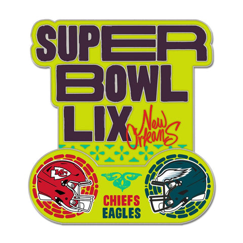 Philadelphia Eagles v. Kansas City Chiefs Super Bowl LIX Pin w/ Hard Insert - Dueling