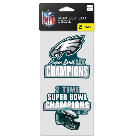 Super Bowl LIX Champions 4" x 8" 2pc Decal Set