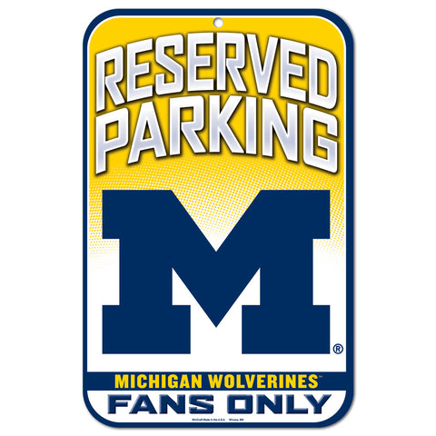 Michigan Wolverines 11" x 17" Plastic Sign