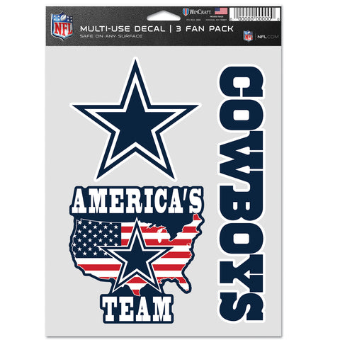 Dallas Cowboys 3pc Fan Multi Use Decal Set