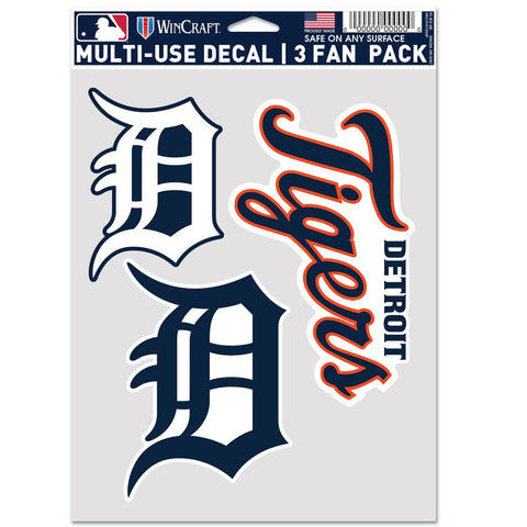 Detroit Tigers 3pc Fan Multi Use Decal Set