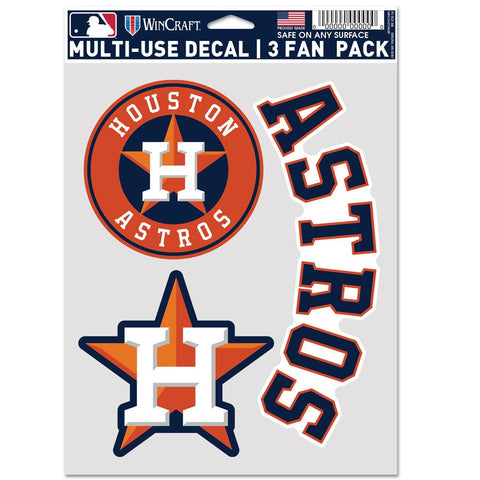 Houston Astros 3pc Fan Multi Use Decal Set
