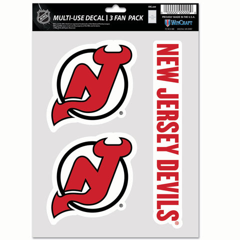 New Jersey Devils 3pc Fan Multi Use Decal Set