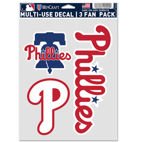 Philadelphia Phillies 3pc Fan Multi Use Decal Set