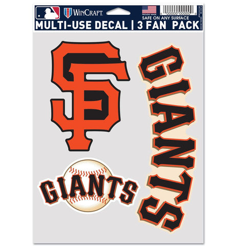 San Francisco Giants 3pc Fan Multi Use Decal Set