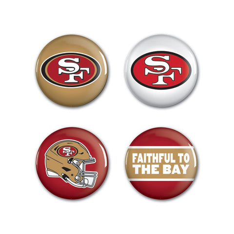 San Francisco 49ers 4 Pack Buttons