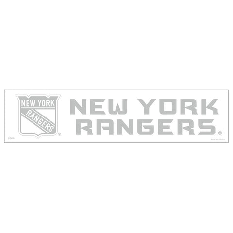 New York Rangers 4" X 17" Decal White