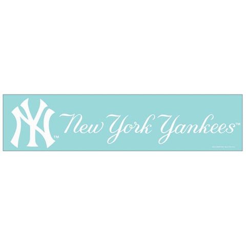 New York Yankees 4" X 17" Decal White