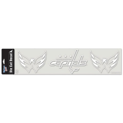 Washington Capitals 4" X 17" Decal White
