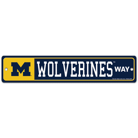 Michigan Wolverines 4" x 19" Street Sign