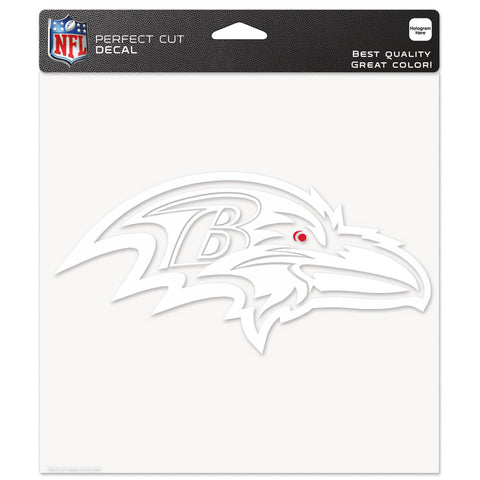 Baltimore Ravens 8" x 8" White Decal