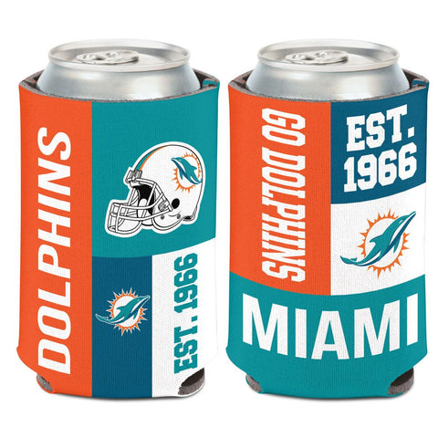 Miami Dolphins Color Block Can Cooler