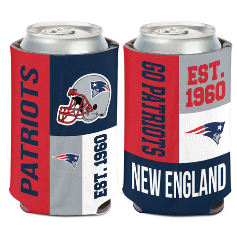 New England Patriots Color Block Can Cooler