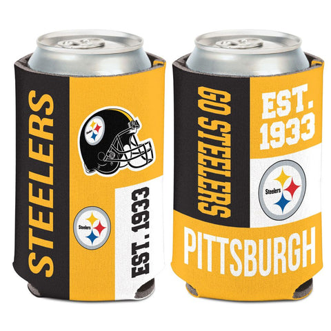 Pittsburgh Steelers Color Block Can Cooler