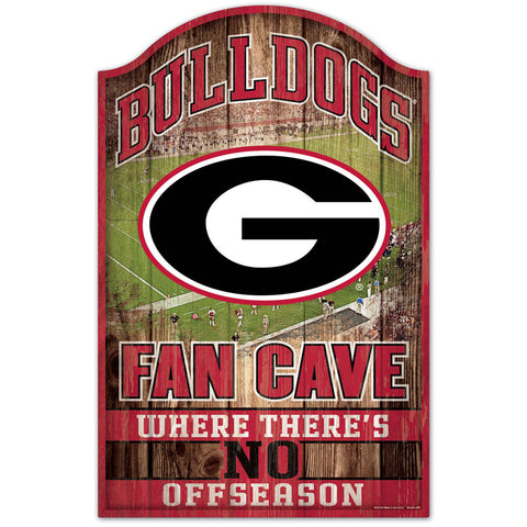 Georgia Bulldogs Fan Cave "No Offseason" Wooden Sign