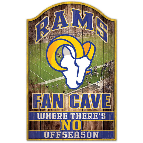 Los Angeles Rams Fan Cave Wood Sign