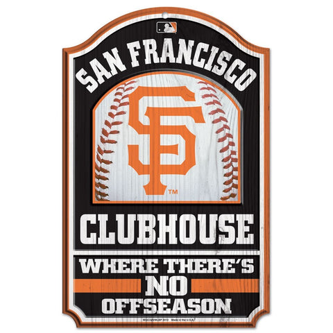 San Francisco Giants Clubhouse "No Offseason" Wooden Sign