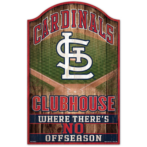 St Louis Cardinals Clubhouse "No Offseason" Wooden Sign