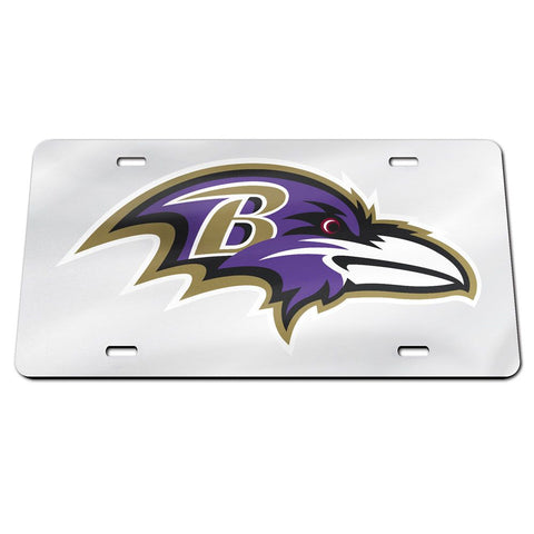 Baltimore Ravens Laser Engraved License Plate - Mirror Silver